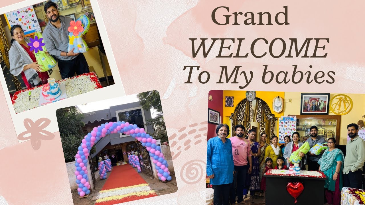 Grand welcome to My Babies | welcome home | Aishwarya Vinay 