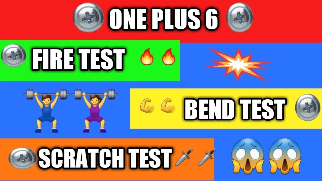 One plus 6 Fire,Scratch And bend test🔥
