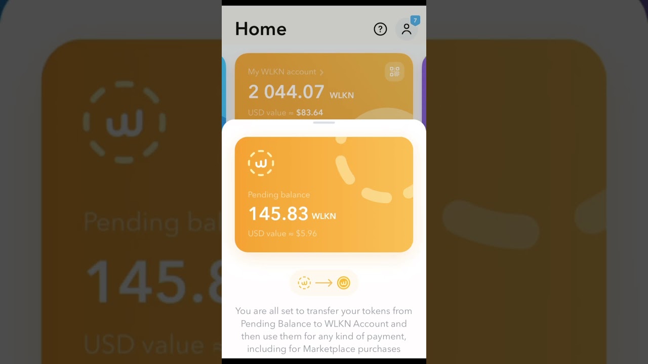 How to transfer WLKN from P. Balance 🪙 