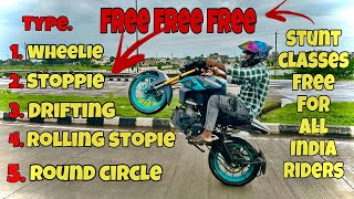 Free stunt riding classes for all India 🇮🇳 rider #mt15stunt #mt15wheelie #freeclasses