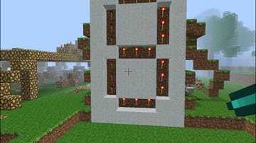 Minecraft Redstone - Clock Driven Counter with 7-Segment Torch Display