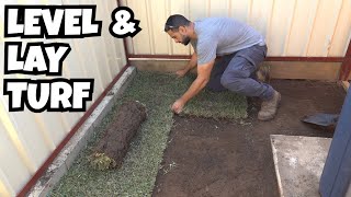 how to level soil and lay turf