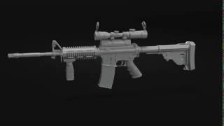 3DS Max  AR15 - Assault Rifle Turntable