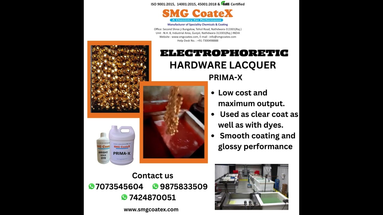 Electophoretic lacquer Hardware lacquer 