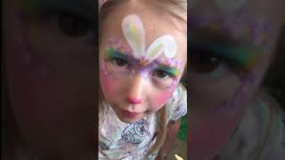 Easter Bunny Face Painting! The Ears Are So Cute! #Facepainting #Facepainter #Easter #Shorts #Artist