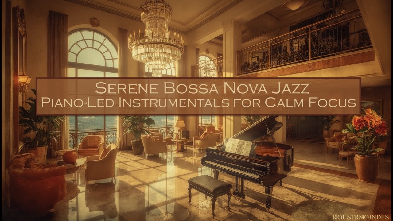 Serene Bossa Nova Jazz Piano Instrumentals from 1960s Rio ~ The Grand Salon for Focus & Work