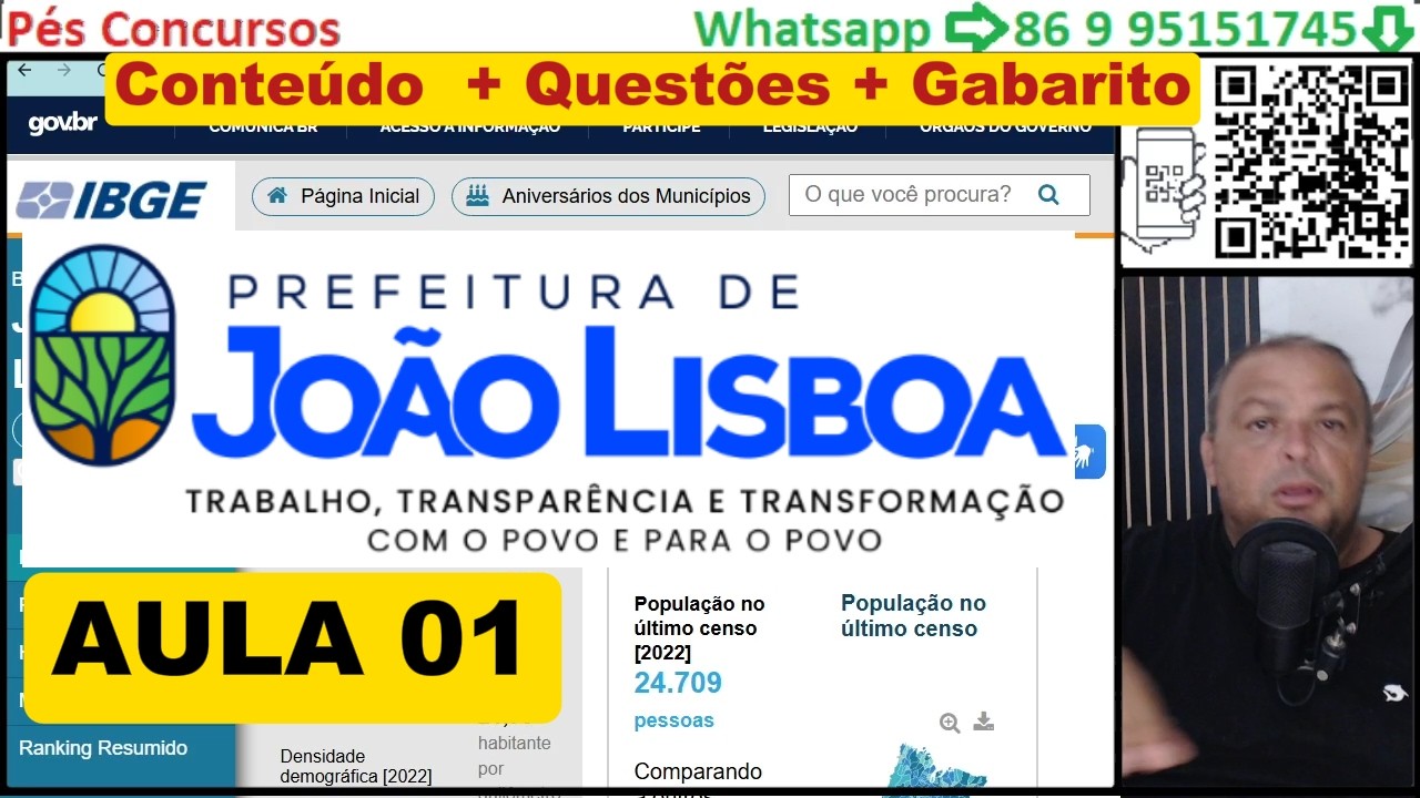 JOÃO LISBOA   MA AULA 01 - CONHECIMENTOS SOBRE O MUNICÍPIO
