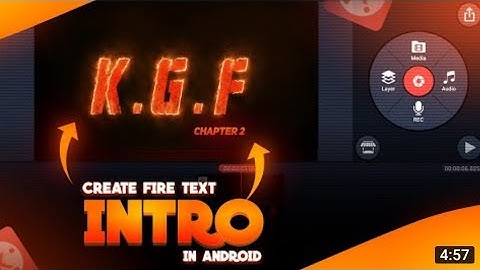 K.G.F Chapter 2 Title Animation Tutorial I Kinemaster Tutorial#kgf