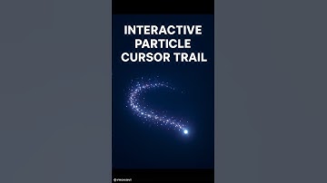 Interactive Particle Cursor Trail (JS + Canvas) ✨ | Sparkling Mouse Effect #codingshorts  #webdesign