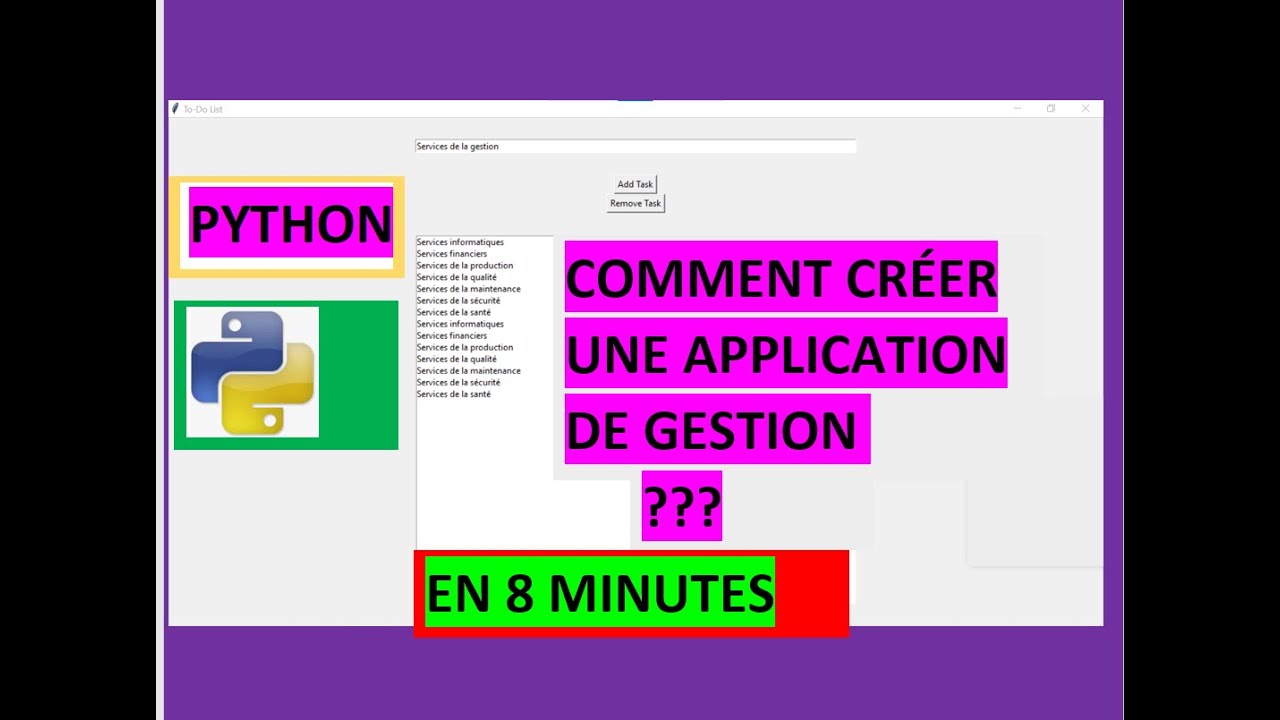 PYTHON : COMMENT CRÉER UNE APPLICATION DE GESTION EN MOINS DE 8 MINUTES ...