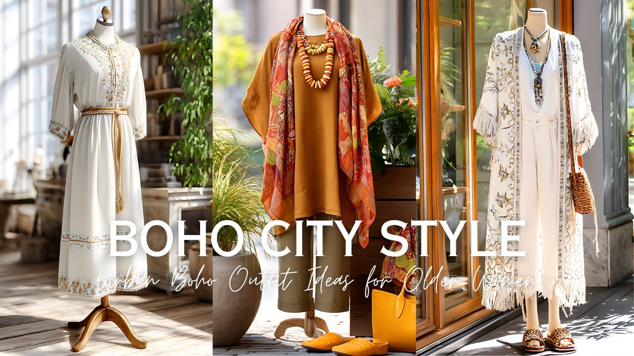 Летний стиль бохо в городе для женщин старше 50, 60, 70 лет | Простые идеи, которые вам понравятся