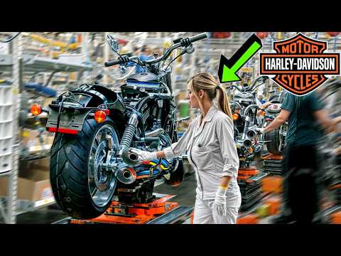 Inside US Harley-Davidson Factory 2024: Assembly line – Building Motorbikes by hands [step by step]