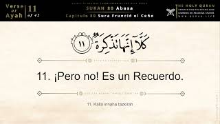 Quran: 80. Surah Abasa (Sura Fruncio el Ceño): Quran Spanish Translation 4K | Corán En Español