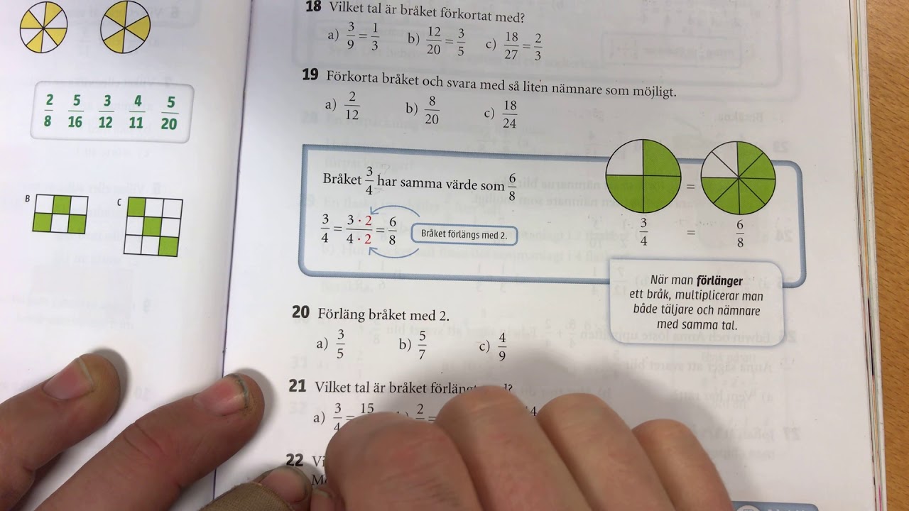 Förlänga bråk, sid 85