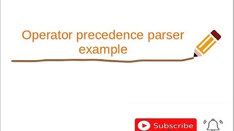 Operator precedence parser example || Parsers in a Compiler || Compiler Design || Malayalam Tutorial