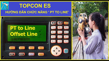 How to use Offset Line and PT to Line (Topcon ES) | Chức năng Offset Line và PT to Line (Topcon ES)