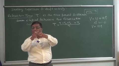 XII 3 03 Electric current and drift velocity Pradeep Kshetrapal Muhammad Waqas Sabri Physics YouTube