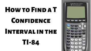 How to Find a T Confidence Interval using the TI 84 screenshot 5