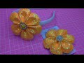 DIY Flor Fácil de Lonita - Flor Kanzashi - grosgrain flower - making flower - bow grosgrain ribbon