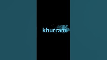 3d intro khurram name | YouTube intro #intro #youtubeintro  #trending #shorts
