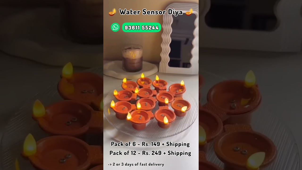 Water Sensor Diya - Pack of 6 - Rs. 149 + Shipping | Pack of 12 - Rs. 249 + Shipping 