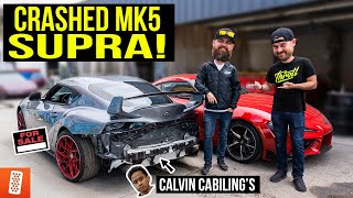 Making an offer on Calvin's crashed 2020 Toyota GR Supra. (Damage is worse than we expected)