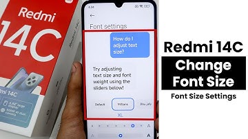 Change Font Size In Redmi 14C | Font Size Settings