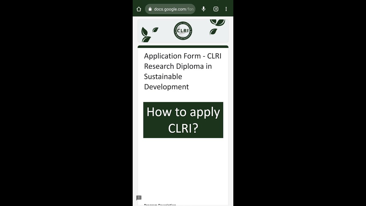 How to apply CLRI (Mobile version) - YouTube