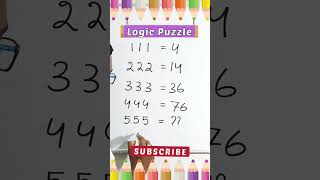 Logic Puzzle | math puzzle 🧩 #shorts #puzzle #mathsshorts #trending #ytshorts #viralvideo screenshot 4