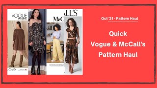 Quick Vogue & McCall's Pattern Haul