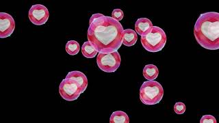 Romantic Falling Love Bubbles Animation Black Screen And No Copyright Video Footage