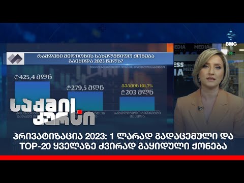 პრივატიზაცია 2023: 1 ლარად გადაცემული და TOP-20 ყველაზე ძვირად გაყიდული ქონება