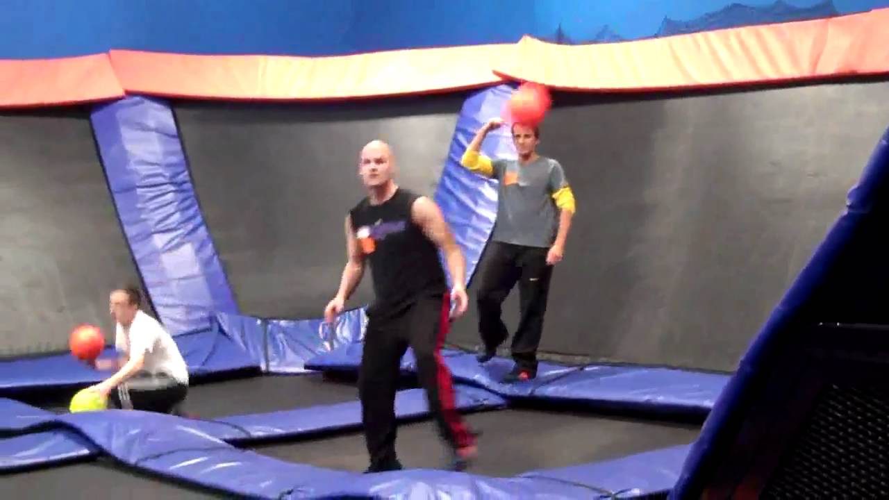 Dodgeball in a trampoline park??? Yup. Thanks Yelp! YouTube
