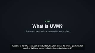 UVM #1: What is UVM | Basics + Interview Questions