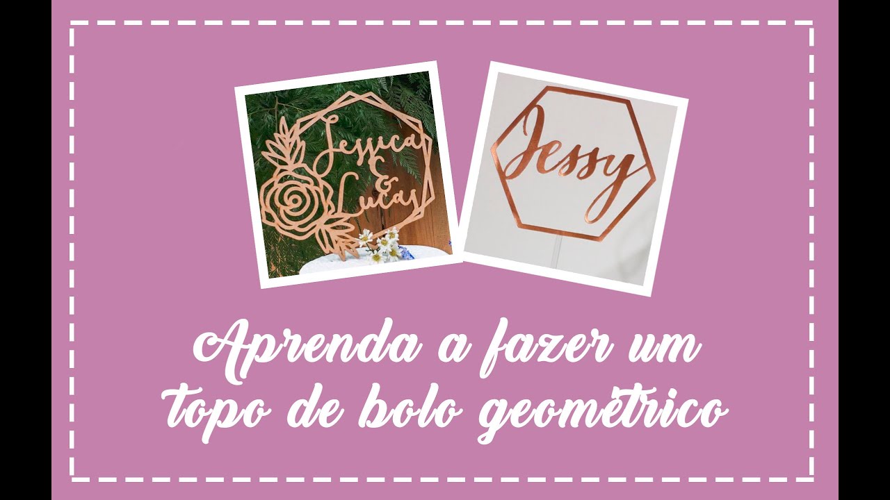 Aprenda a fazer topo de bolo geométrico
