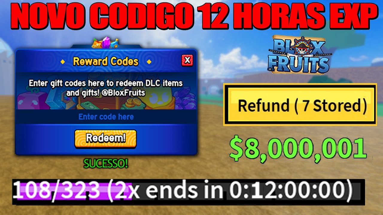NOVOS CÓDIGOS +29 CÓDIGOS DE 2X XP BELI E RESET NO BLOX FRUITS 2025 ...