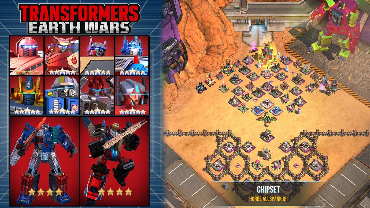 Transformers Earth Wars Warpath Vs. Chipset (Horde Allspark BR) YouTube