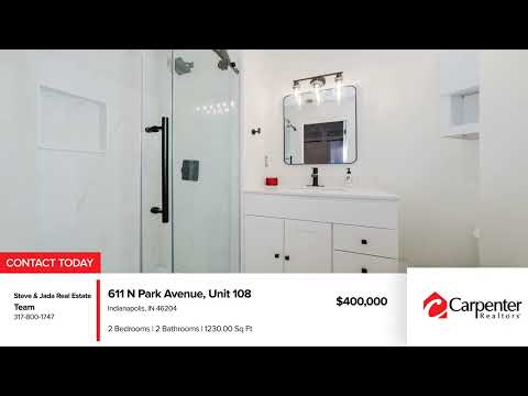 611 North Park Avenue Unit 108, Indianapolis, IN home video tour