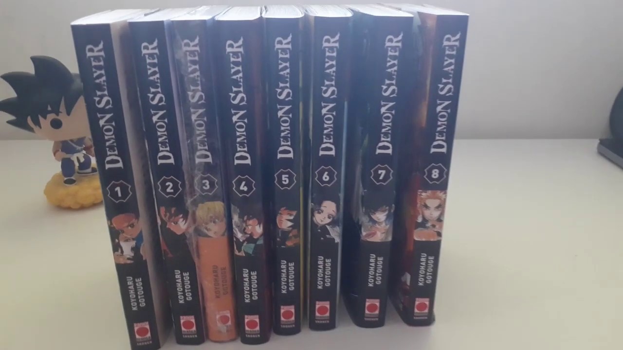 MA COLLECTION COMPLETE DE DEMON SLAYER EN VF DU TOME 1 A 8 - YouTube