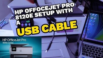 How To Connect HP Officejet Pro  9120e Printer with Computer Using a USB Cable and Print