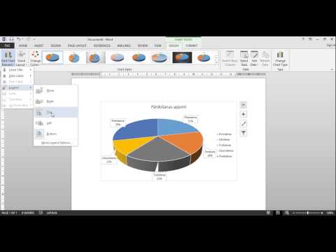 Diagrammu veidošana teksta redaktorā Word 2013