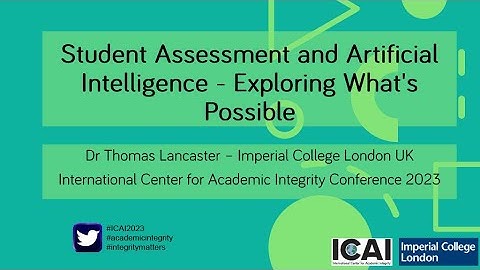 Student Assessment and Artificial Intelligence - Exploring What
