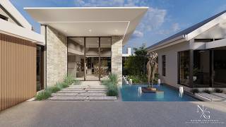 House K - Single Storey Hilltop MANSION | Modern Villa Living by NXTGEN Architects