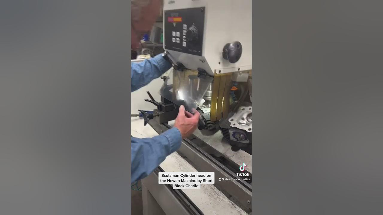 Short Block Charlie shows Scotsman cylinder head on the Newen Machine