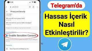 Hassas İçerik Nasıl Etkinleştirilir Telegram iPhone | İPhoneda Hassas İçerik Telgrafını Kapatın