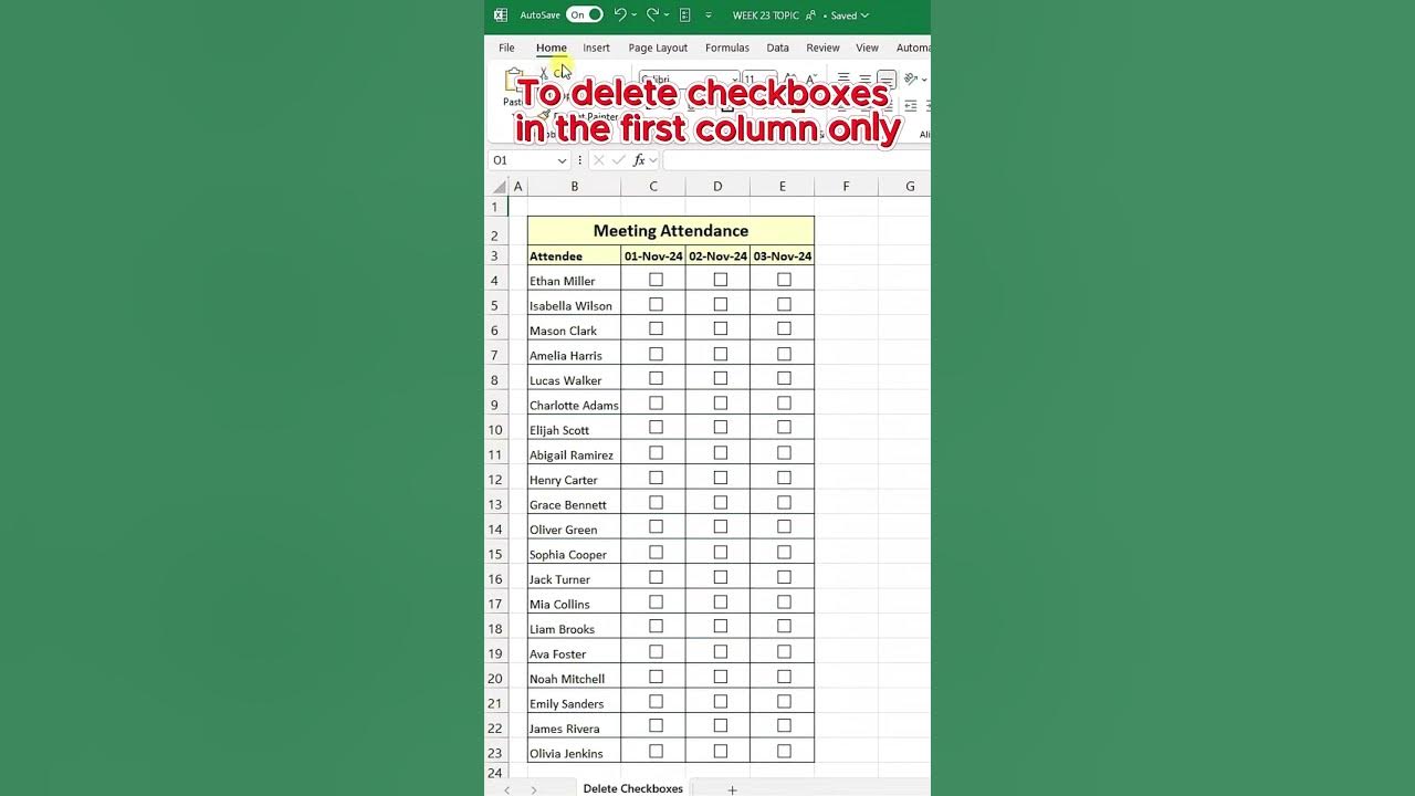 2 Ways to Delete Checkbox in Excel - YouTube