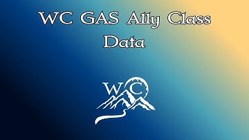 WC GAS Ally Class Data