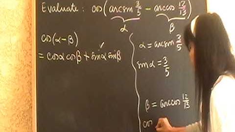 Examples Involving Inverse Circular Functions