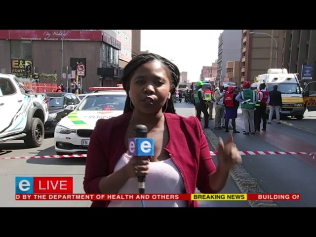 Three firefighters trapped in burning Joburg building