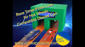 Race Timer Finish Line and Speedometer Version 2 Hot wheels, Matchbox compatible diecast car racing